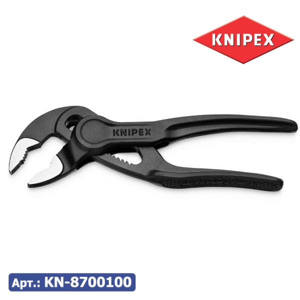 COBRA XS Клещи переставные, зев 28 мм, длина 100 мм, фосфатированные Knipex