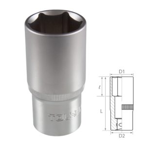 Головка торцевая глубокая шестигранная 1/2", 32 мм TOLSEN TT16582