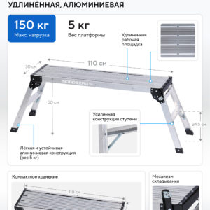 Платформа рабочая 110×30 см NORDBERG TL11