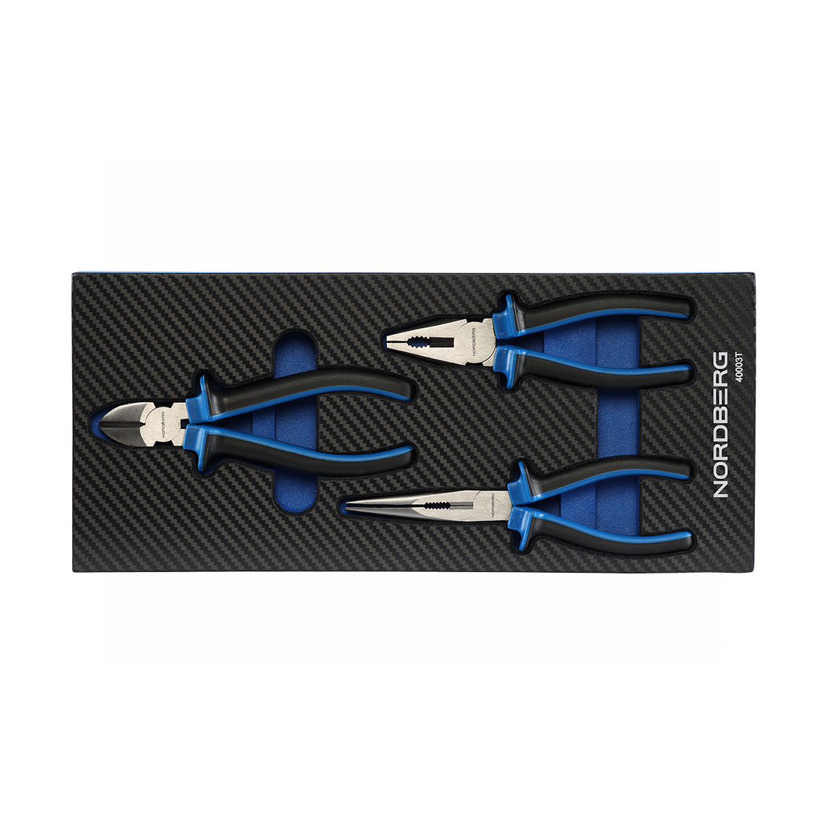 Шарнирно-губцевой инструмент в ложементе, 3 предмета NORDBERG 40003T — изображение 4