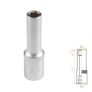 Головка торцевая глубокая шестигранная 1/2", 10 мм AFFIX AF00140010