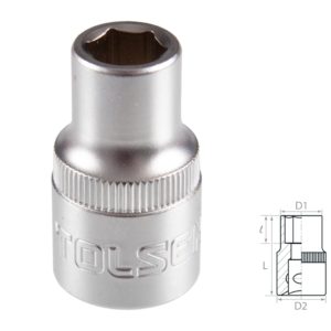 Головка торцевая стандартная шестигранная 1/2", 9 мм TOLSEN TT16509