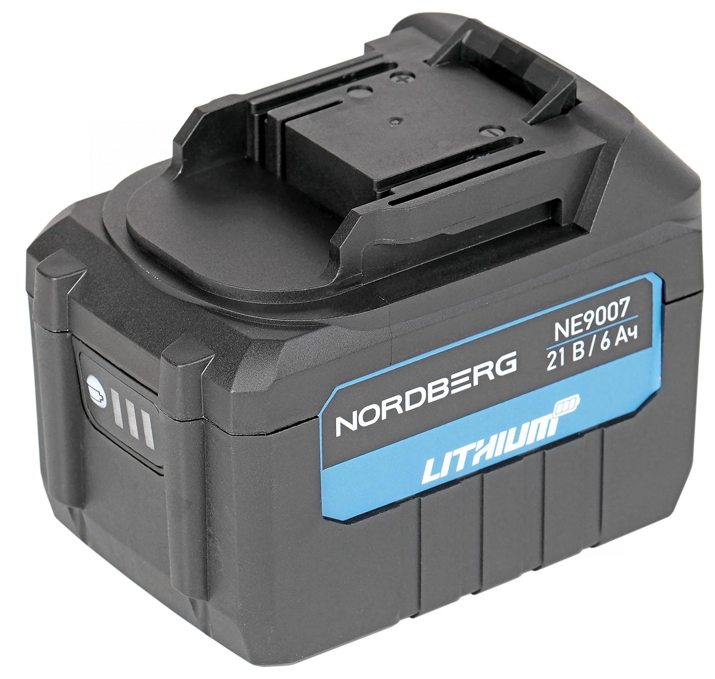 Аккумулятор Li-ion, 21 В, 6 А·ч NORDBERG NE9007 — изображение 2