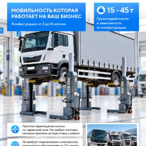 Подкатной подъёмник аккумуляторный, электрогидравлический (комплект 2 шт) NORDBERG N975_2(G)