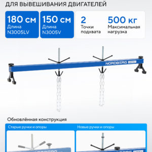Стенд для вывешивания двигателей 500 кг, L=180 см NORDBERG N3005LV