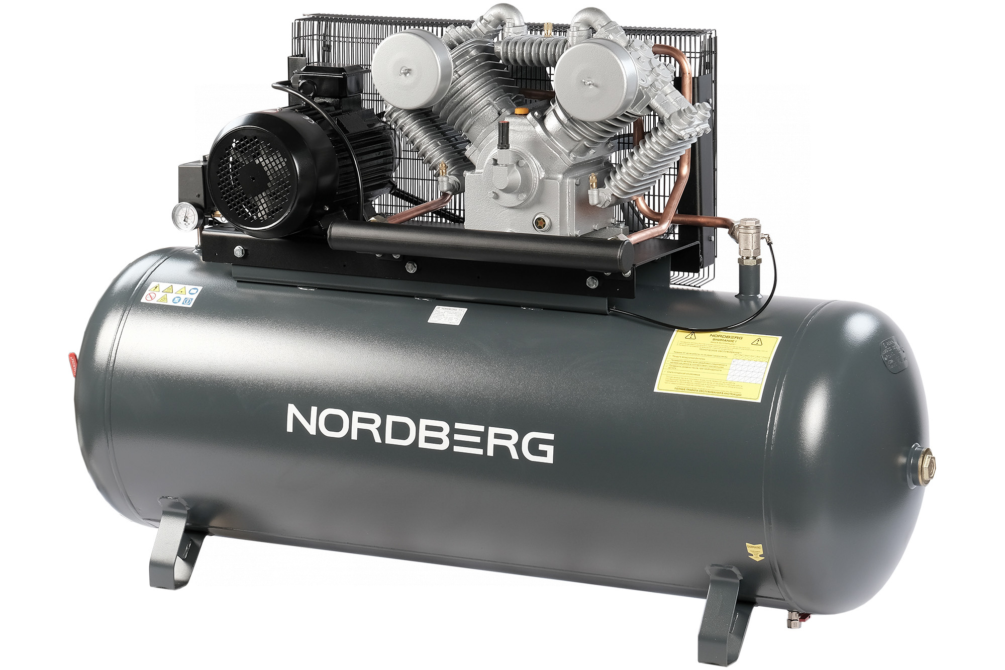 Компрессор поршневой с ременной передачей 380В, ресив. 500л, 1400л/мин NORDBERG NCP500/1400-16 — изображение 4