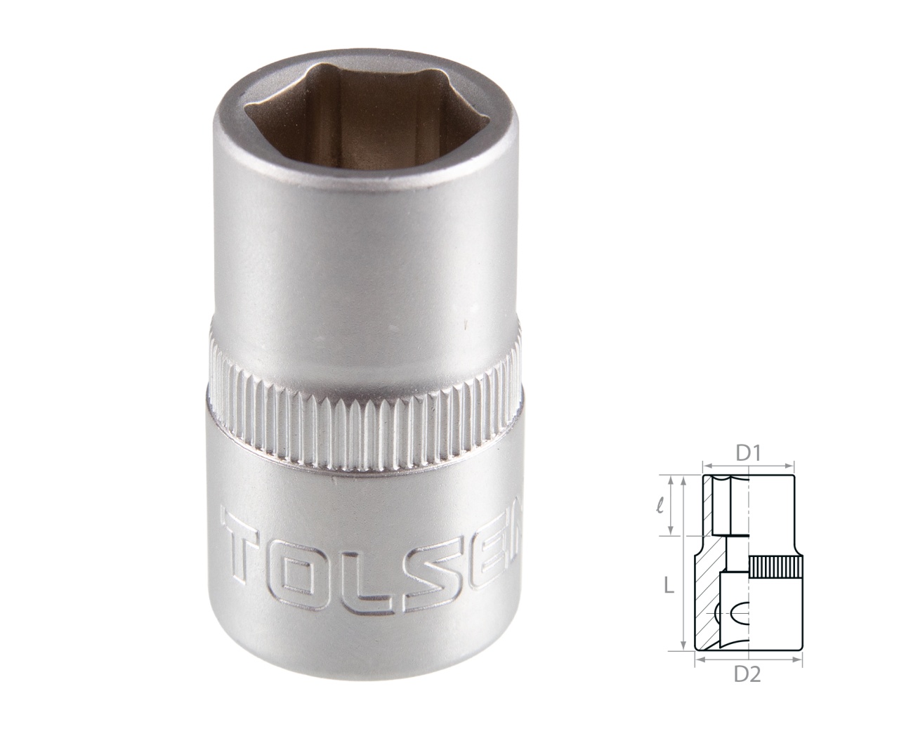 Головка торцевая стандартная шестигранная 1/2", 13 мм TOLSEN TT16513