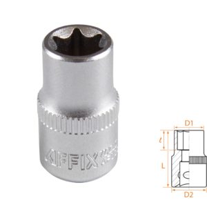 Головка торцевая TORX Е-стандарт 1/4", E10 AFFIX AF00023010