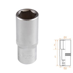 Головка торцевая глубокая шестигранная 3/8", 18 мм AFFIX AF00130018
