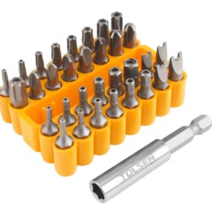 Набор вставок (бит) 1/4", Security hex, TorxTR, Spaner, Torg-Set, Tri-Wing, 33 предмета TOLSEN TT20369