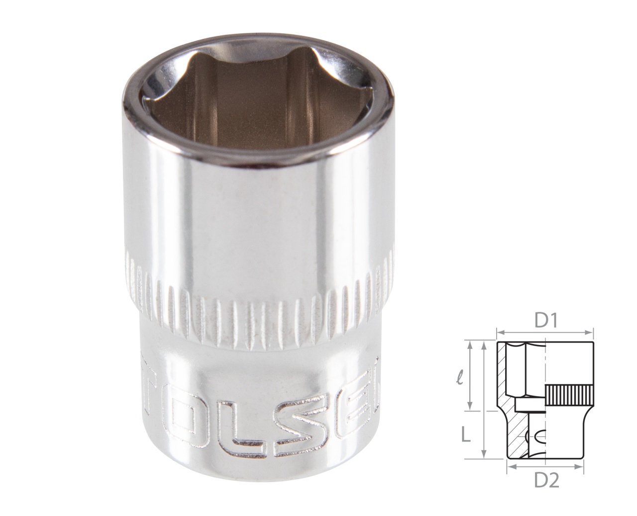 Головка торцевая стандартная шестигранная 3/8", 14 мм TOLSEN TT16314