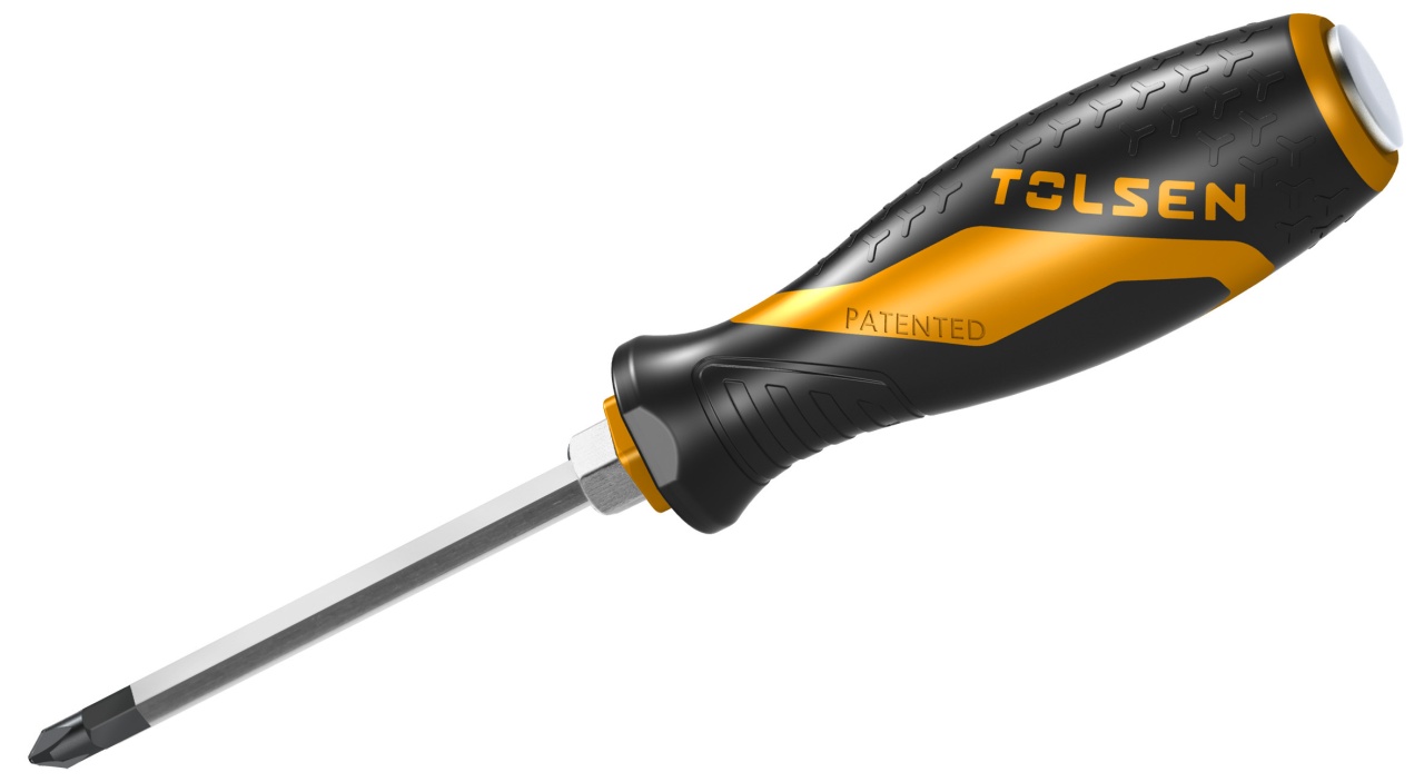 Отвертка крестовая "GRIPro", Phillips, PH2, 100 мм, силовая TOLSEN TT20124