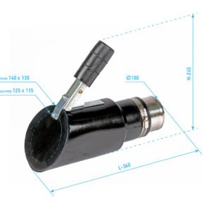 Насадка резиновая овальная наклонная на шланг D=100 мм NORDBERG AN100DI