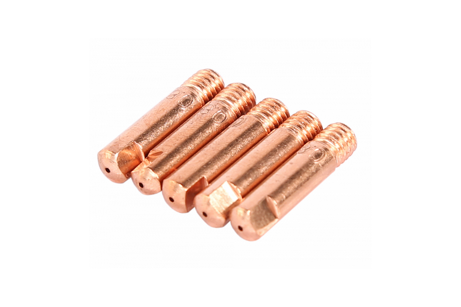 Сварочный наконечник для горелки MIG/MAG E-CU, M6x25, 0.8 мм, 5 шт. NORDBERG WMI-N08 — изображение 2