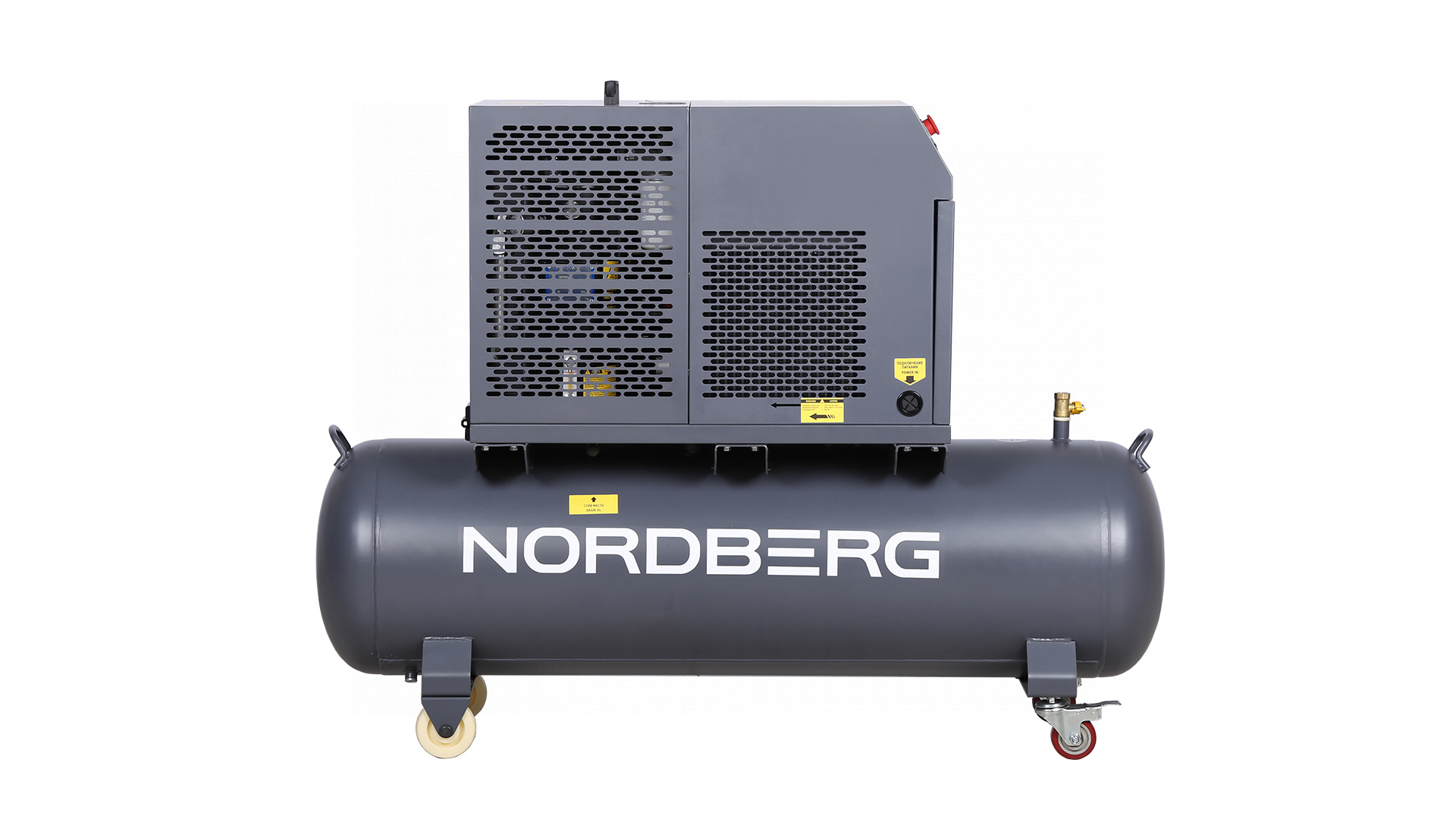 Компрессор винтовой, 4 кВт, 10 бар, 450 л/мин, ресивер 180 л, IP54 NORDBERG NCF5R — изображение 4