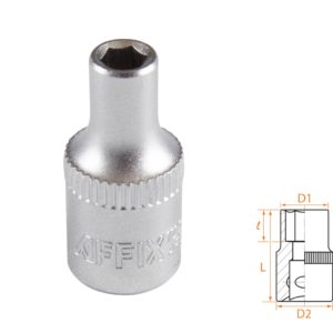 Головка торцевая стандартная шестигранная 1/4", 4 мм AFFIX AF00020004