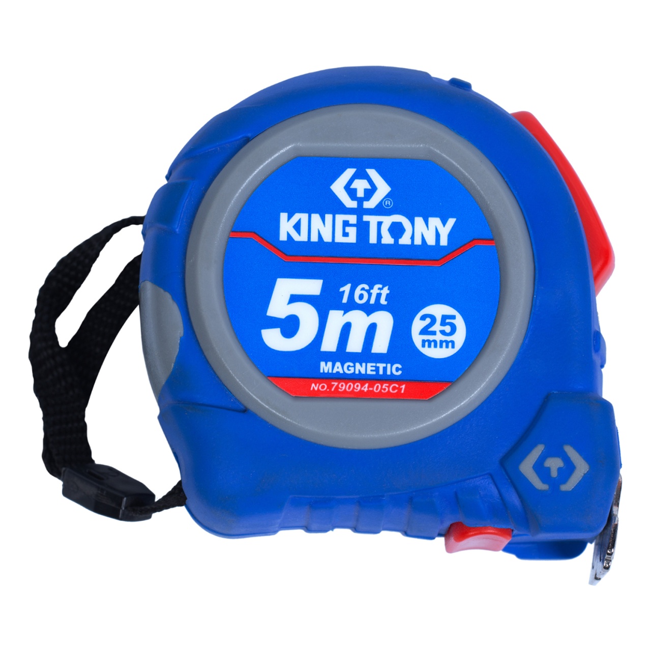 Рулетка измерительная 5 м, полотно 25 мм, магнитный крюк KING TONY 79094-05C1