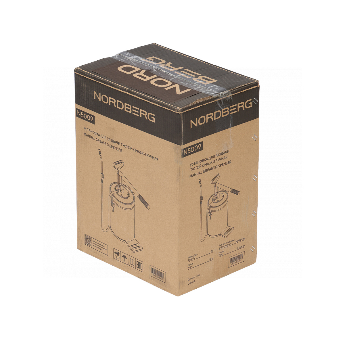 Установка для раздачи густой смазки ручная, 8 л NORDBERG N5009 — изображение 16