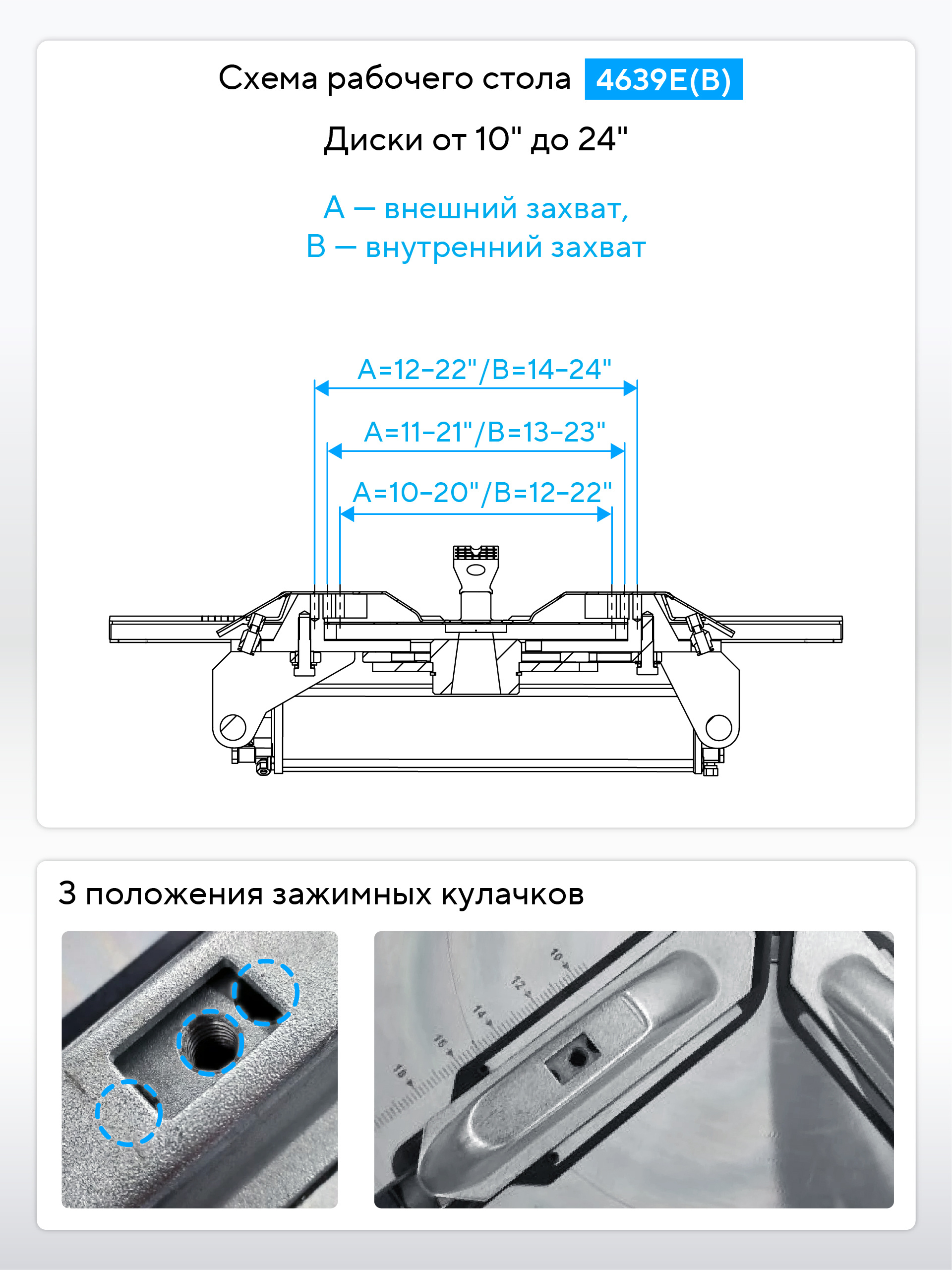 Станок шиномонтажный полуавтомат, двухскоростной, 380 В, синий NORDBERG 4639E(B) 380 — изображение 4