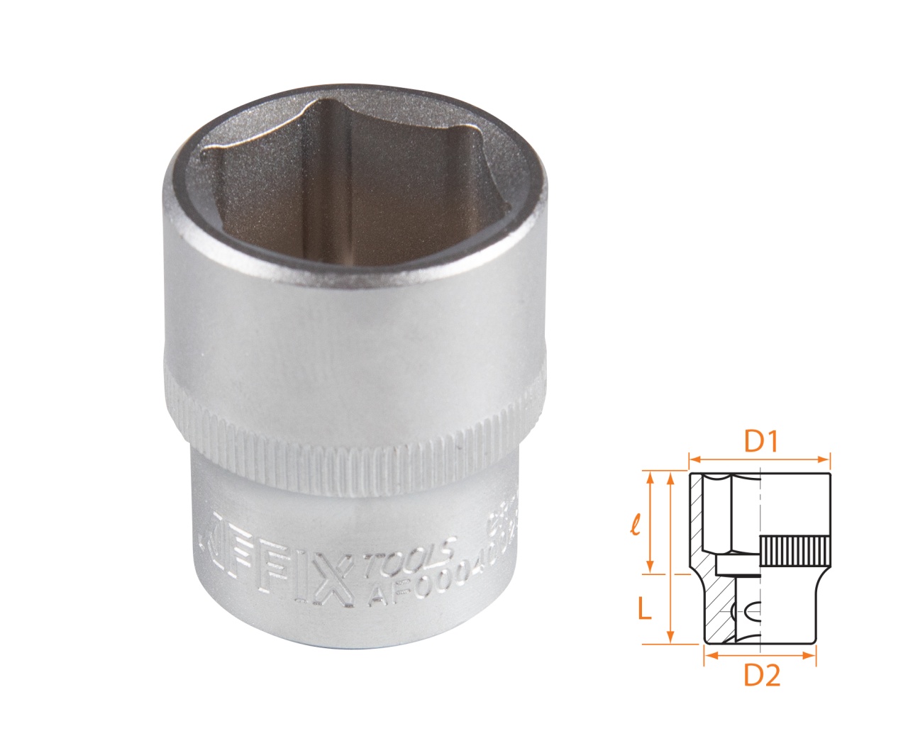 Головка торцевая стандартная шестигранная 1/2", 23 мм AFFIX AF00040023