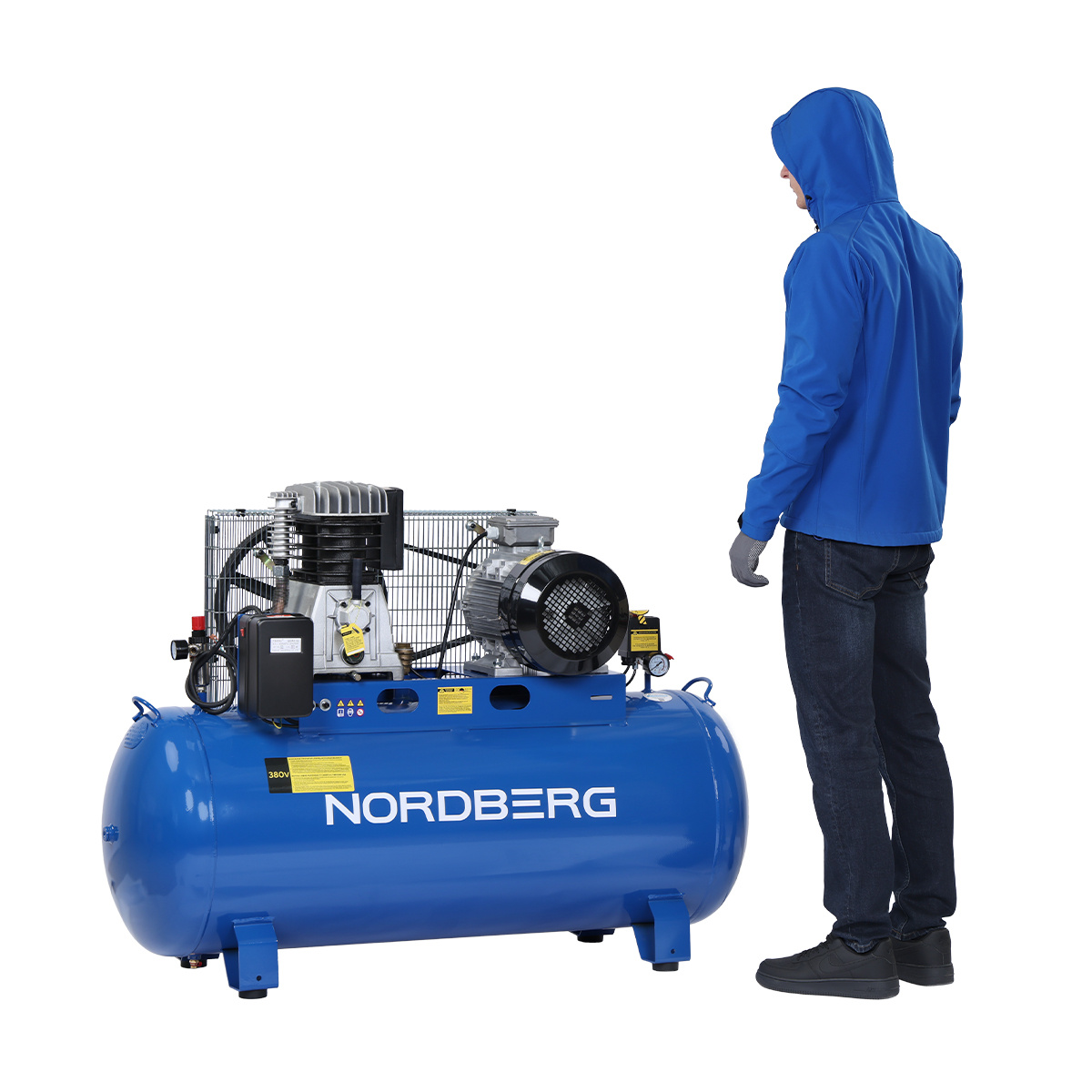 Компрессор поршневой с ременным приводом, объем 300 л NORDBERG ECO NCE300/810 — изображение 3