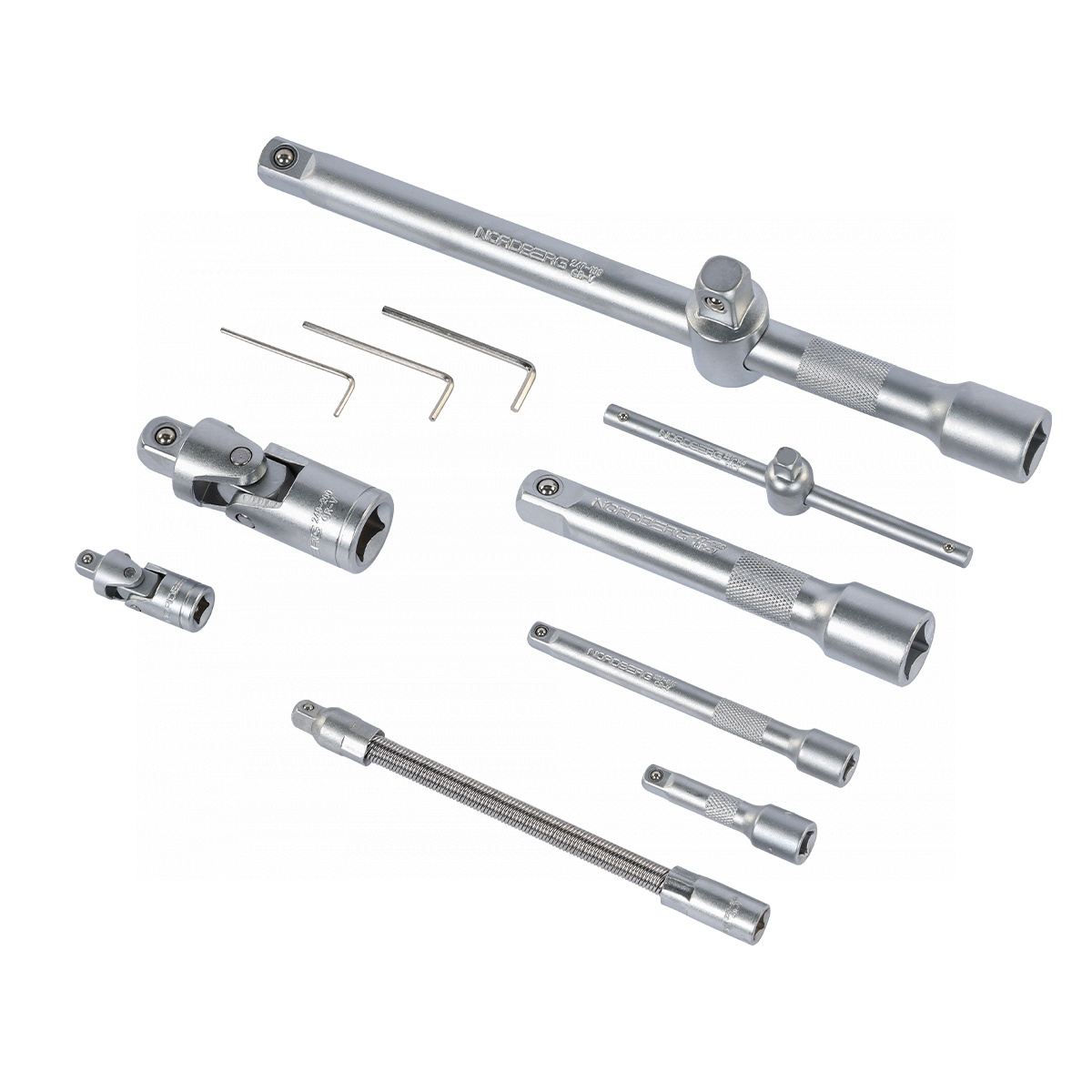 Набор инструментов, 94 предмета, 1/2", 1/4" NORDBERG 2496094C — изображение 18