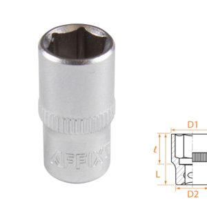 Головка торцевая стандартная шестигранная 1/4", 9 мм AFFIX AF00020009