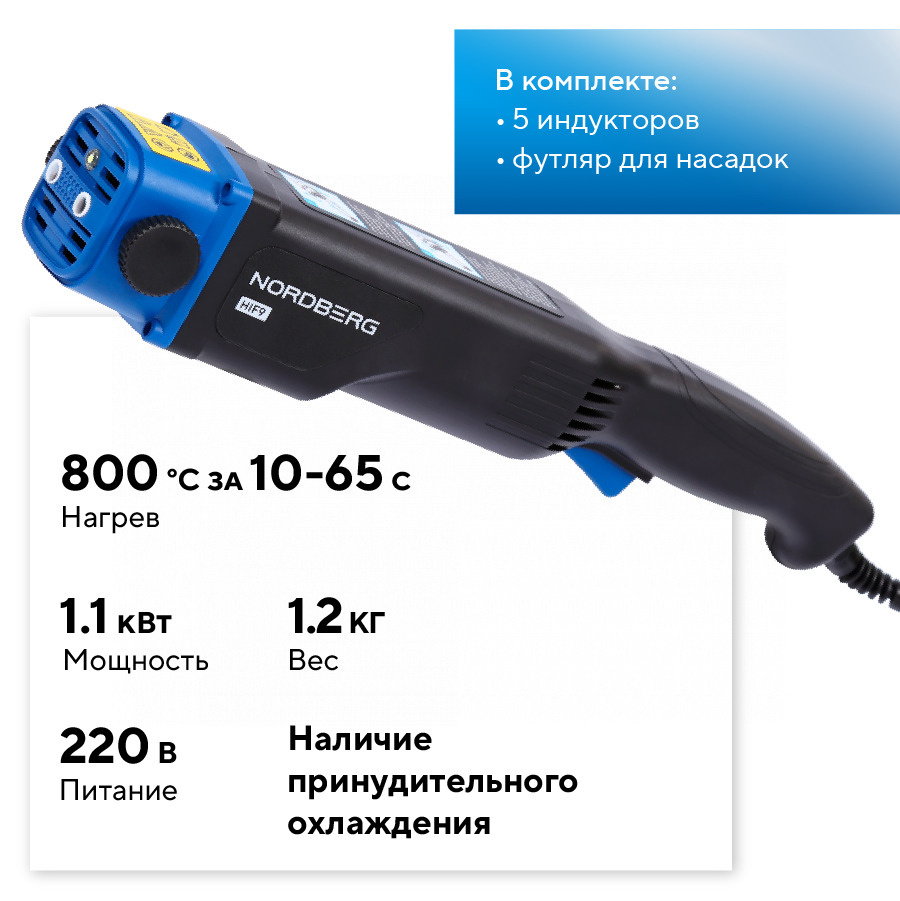 Нагреватель индукционный, 1100 Вт NORDBERG HIF9 — изображение 2