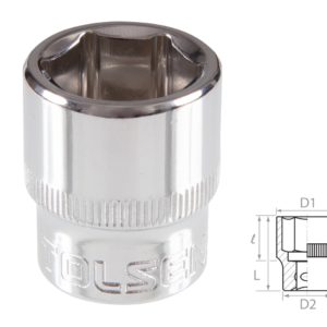 Головка торцевая стандартная шестигранная 3/8", 16 мм TOLSEN TT16316