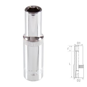 Головка торцевая глубокая шестигранная 3/8", 11 мм TOLSEN TT16361