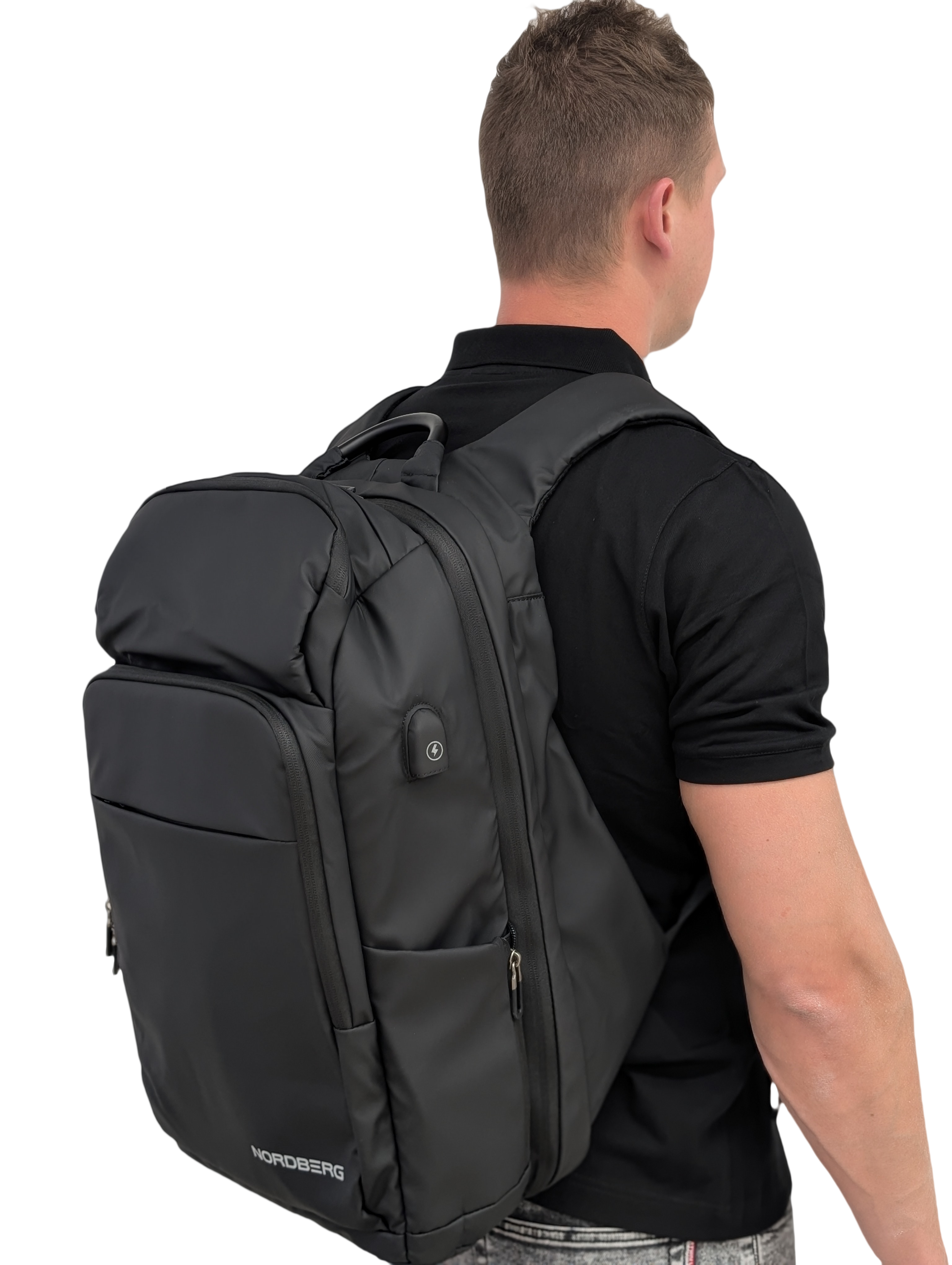 Рюкзак черный с логотипом NORDBERG BAG-7080B — изображение 3