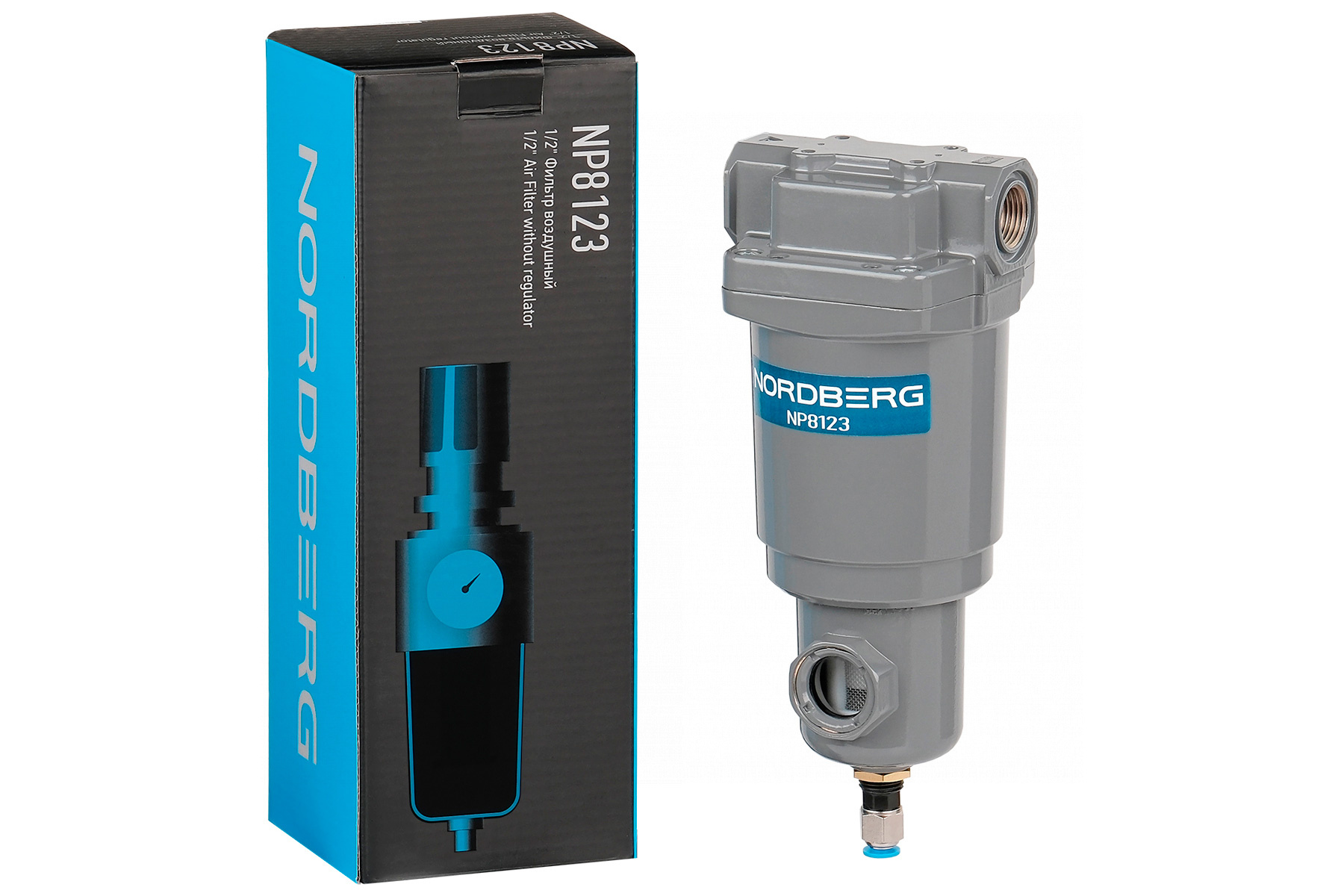 Фильтр воздушный (3µm), 1/2", 15 бар NORDBERG NP8123 — изображение 7