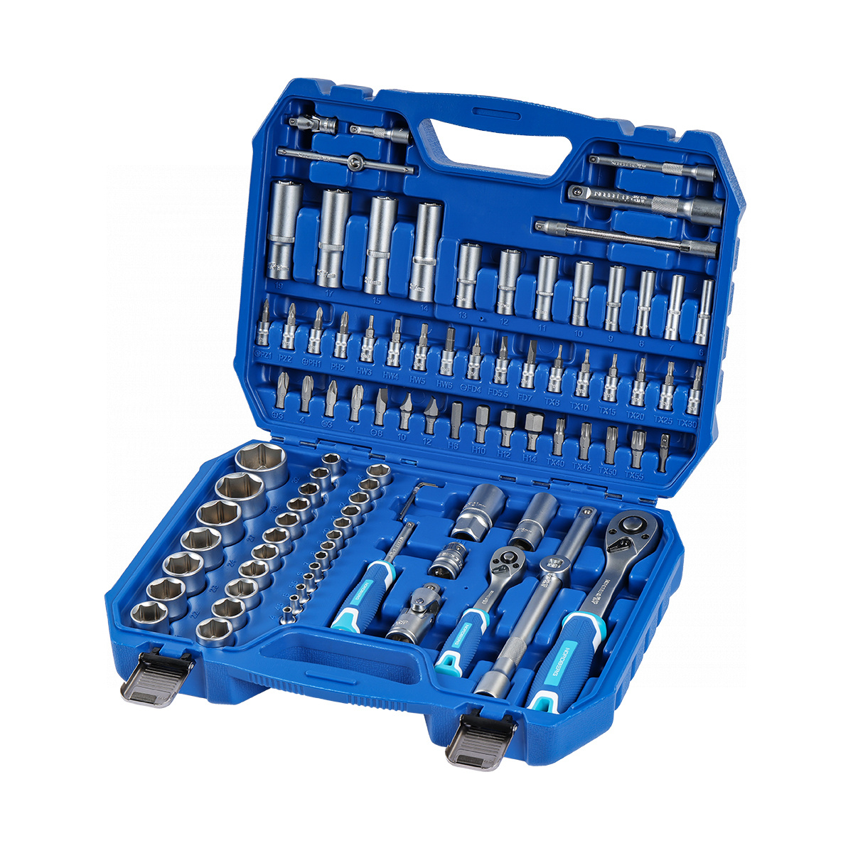 Набор инструментов, 94 предмета, 1/2", 1/4" NORDBERG 2496094C — изображение 5