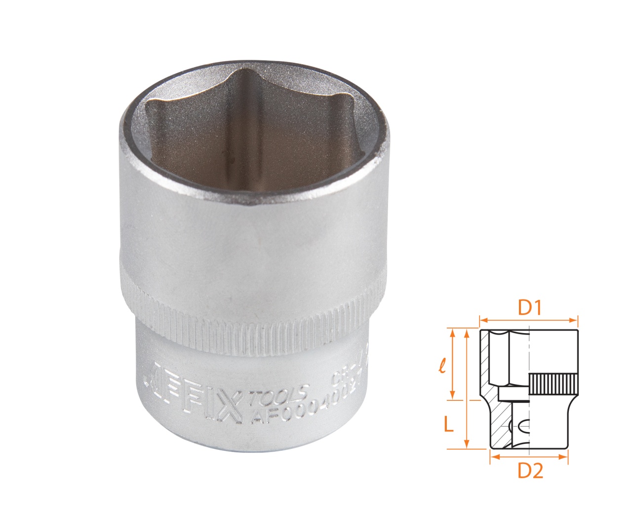 Головка торцевая стандартная шестигранная 1/2", 27 мм AFFIX AF00040027