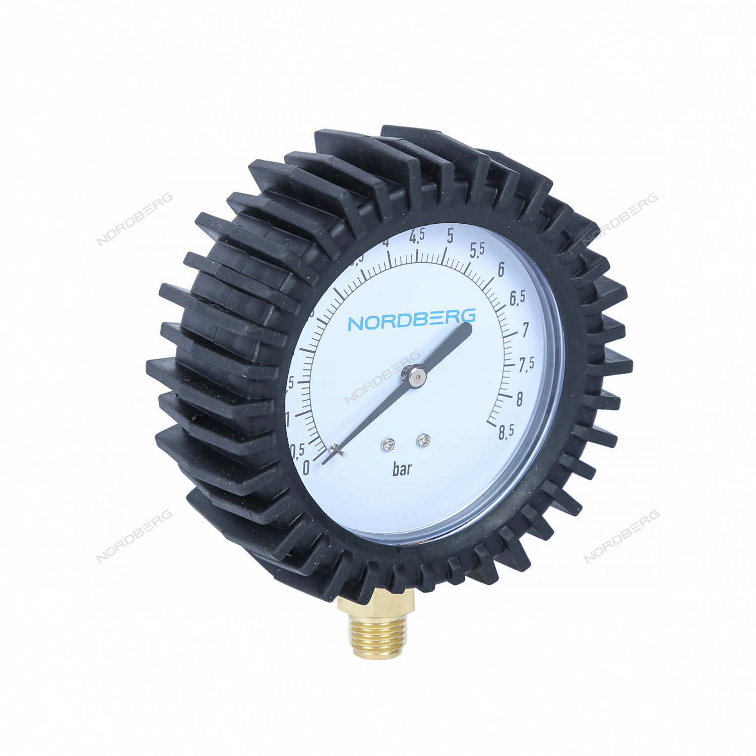 Манометр радиальный, 1/4″, 80мм, 0-8,5 бар, стрелочный NORDBERG Ti61/62#GAUGE