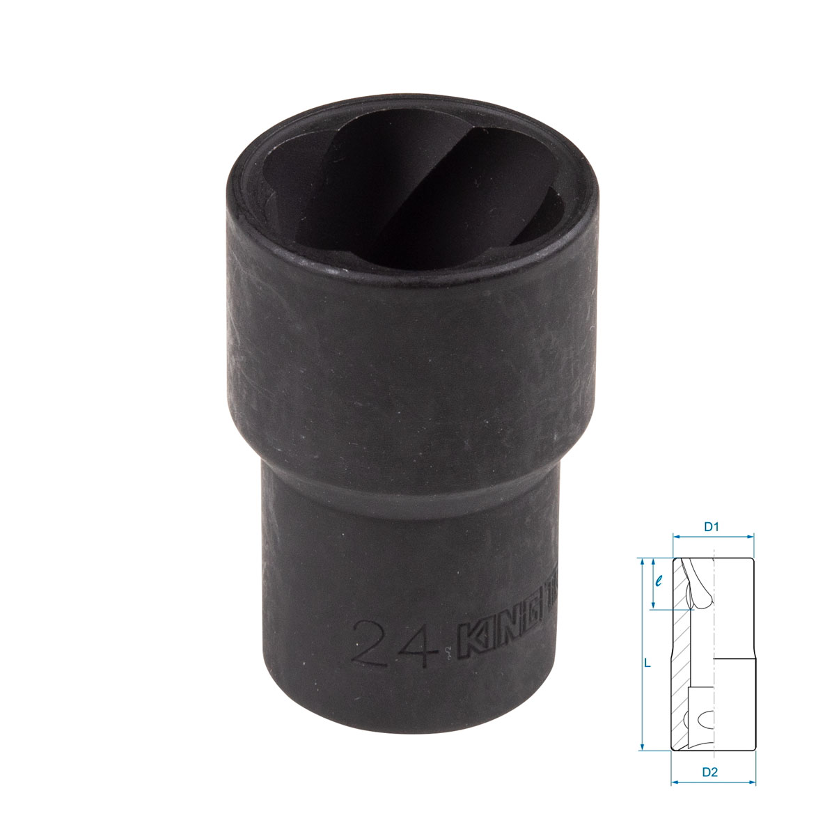 Головка для поврежденного крепежа 1/2″, 24 мм KING TONY 9TD403-24M