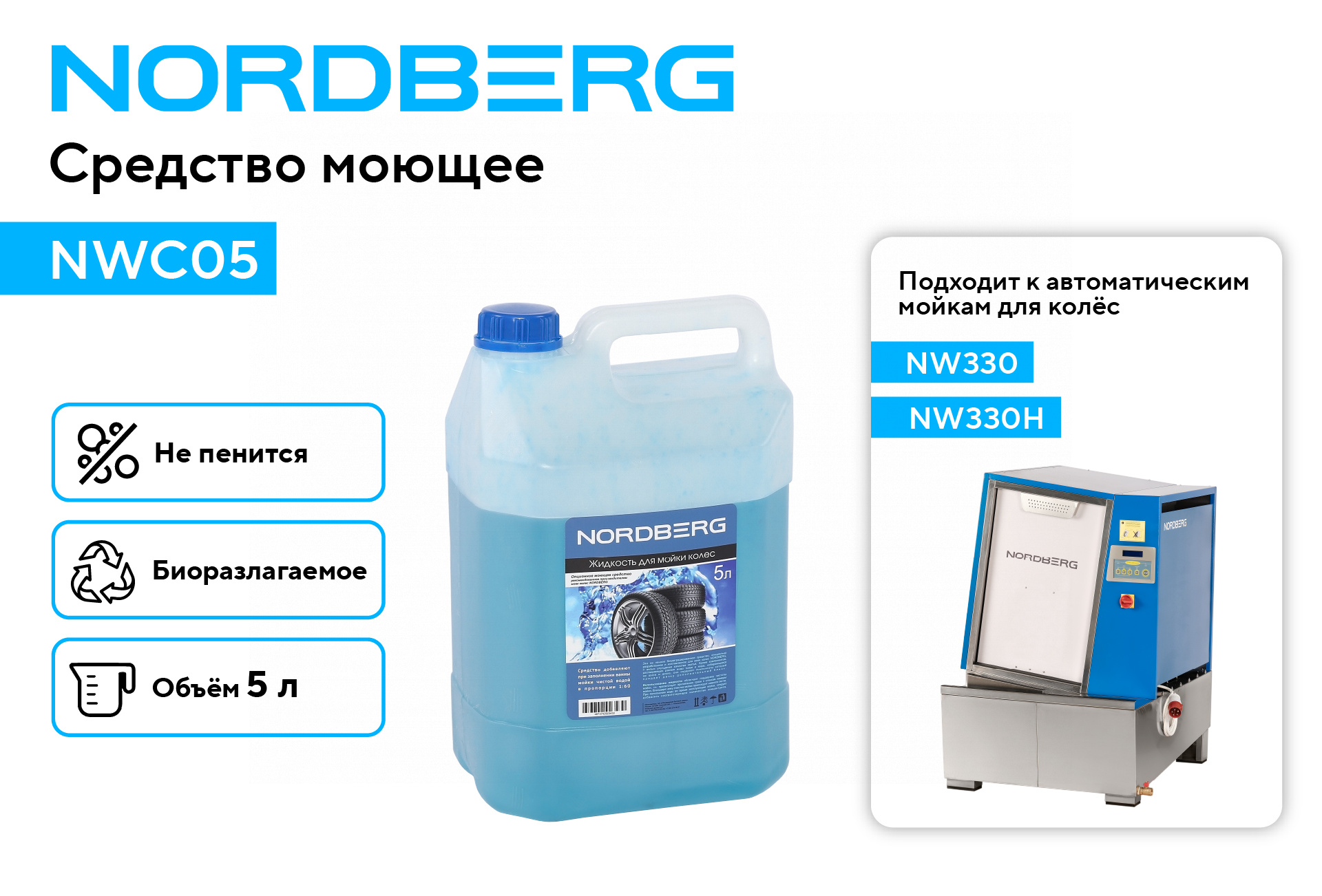 Средство моющее, 5 л NORDBERG NWC05 — изображение 2