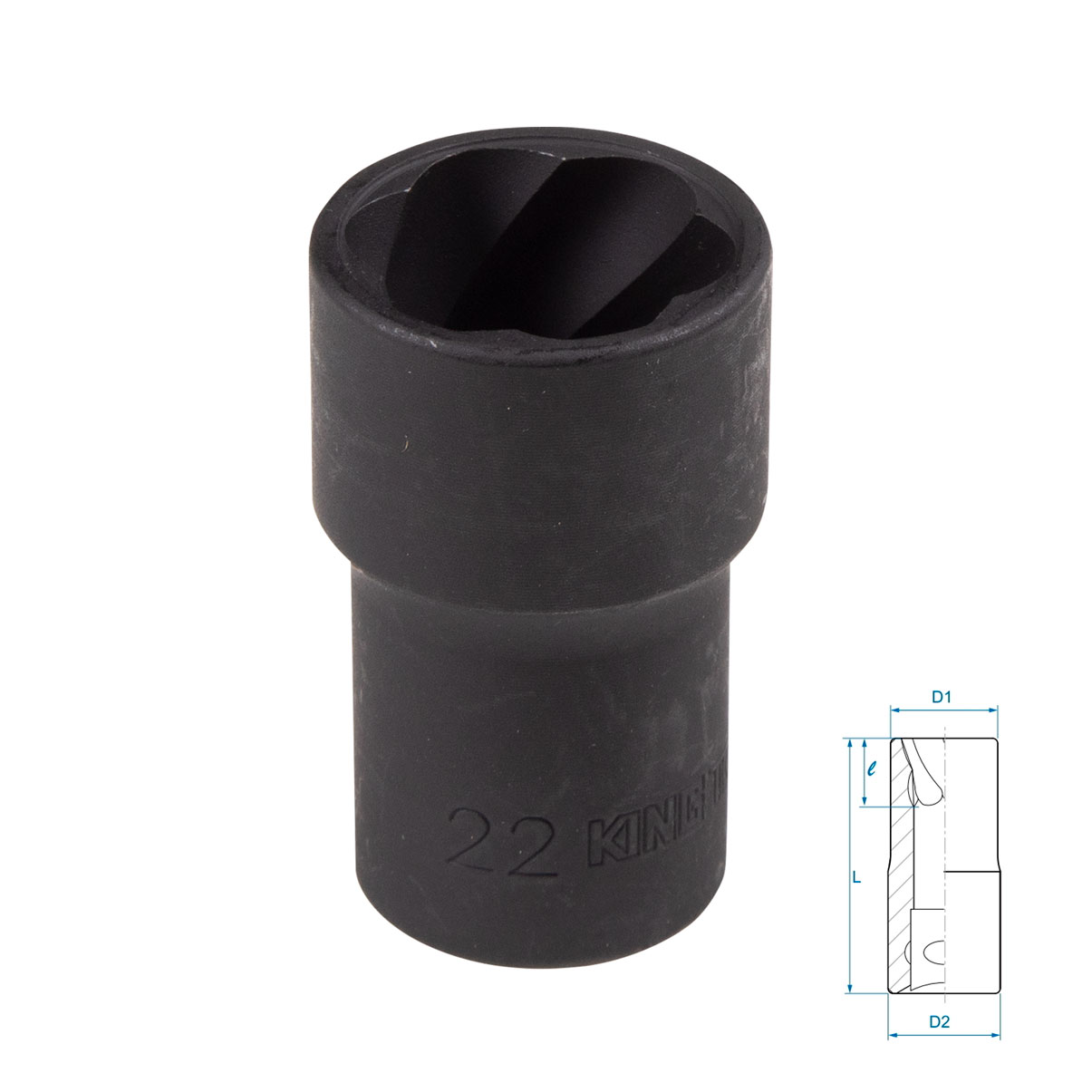 Головка для поврежденного крепежа 1/2″, 22 мм KING TONY 9TD403-22M