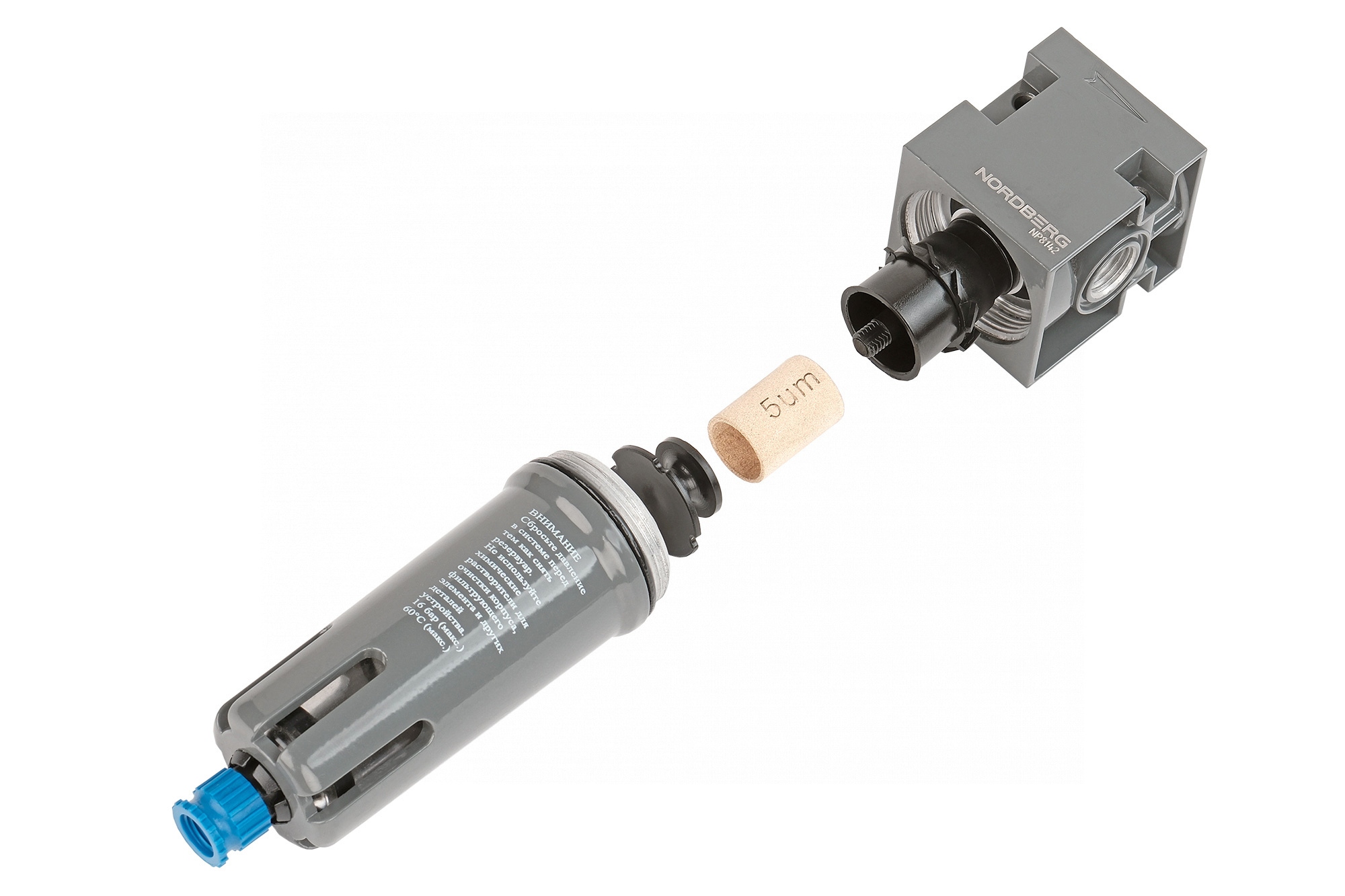 Фильтр воздушный, 1/4", 16 бар NORDBERG NP8142 — изображение 4