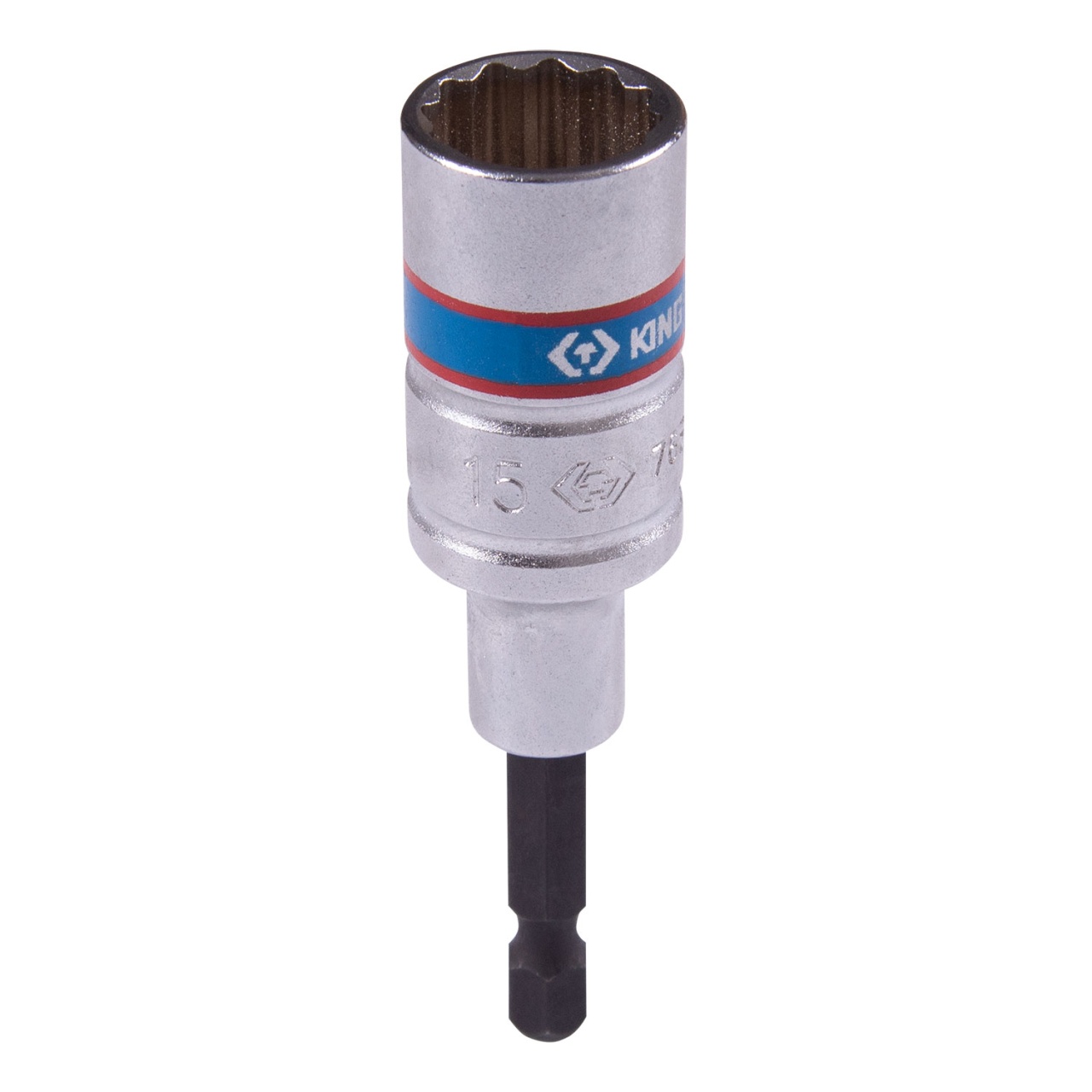 Головка для шуруповерта двенадцатигранная 1/4", 15 мм, L = 80 мм KING TONY 76B815M