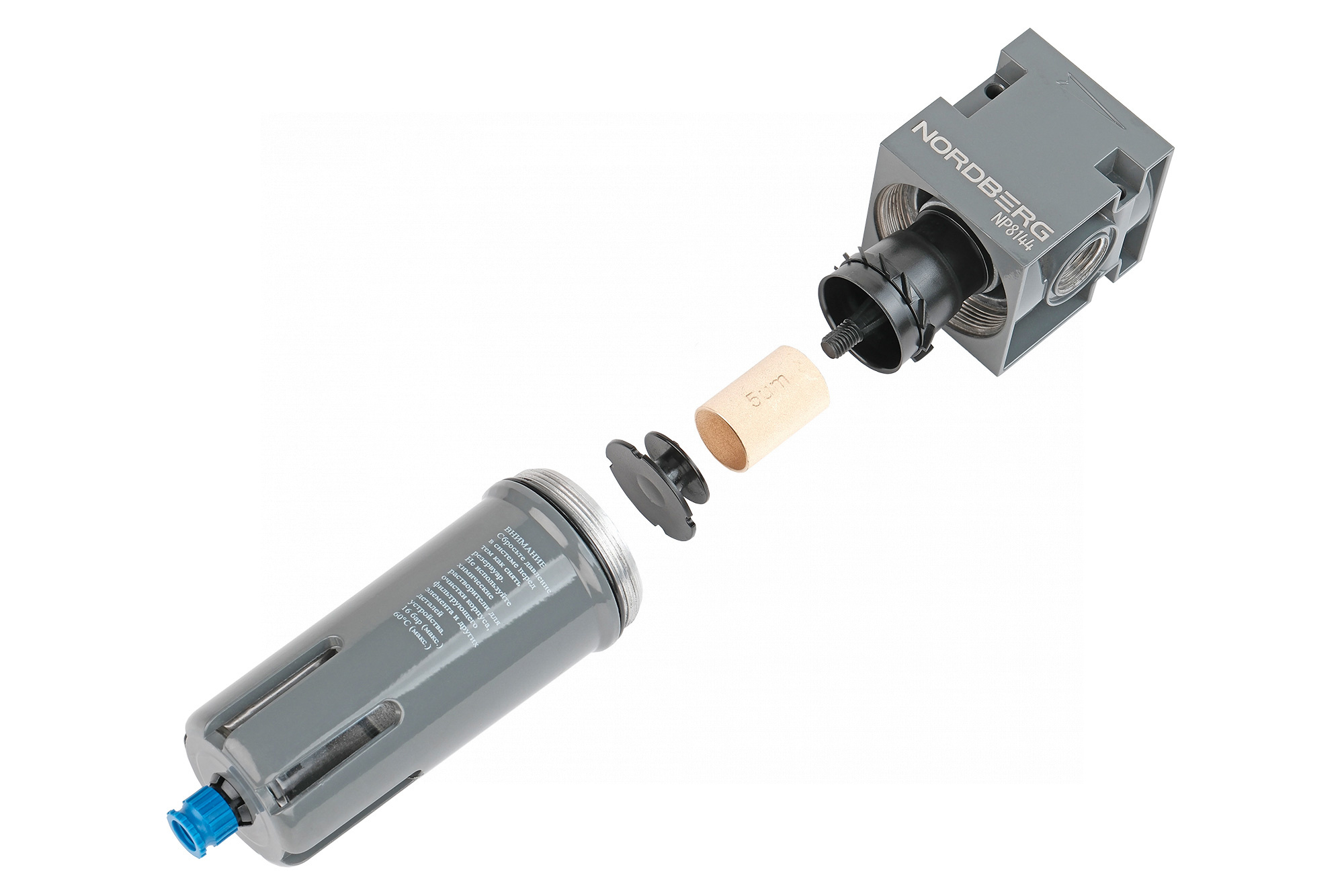 Фильтр воздушный, 1/2", 16 бар NORDBERG NP8144 — изображение 5