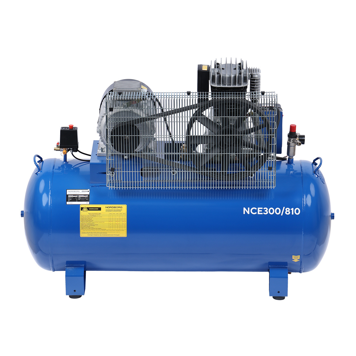 Компрессор поршневой с ременным приводом, объем 300 л NORDBERG ECO NCE300/810 — изображение 6
